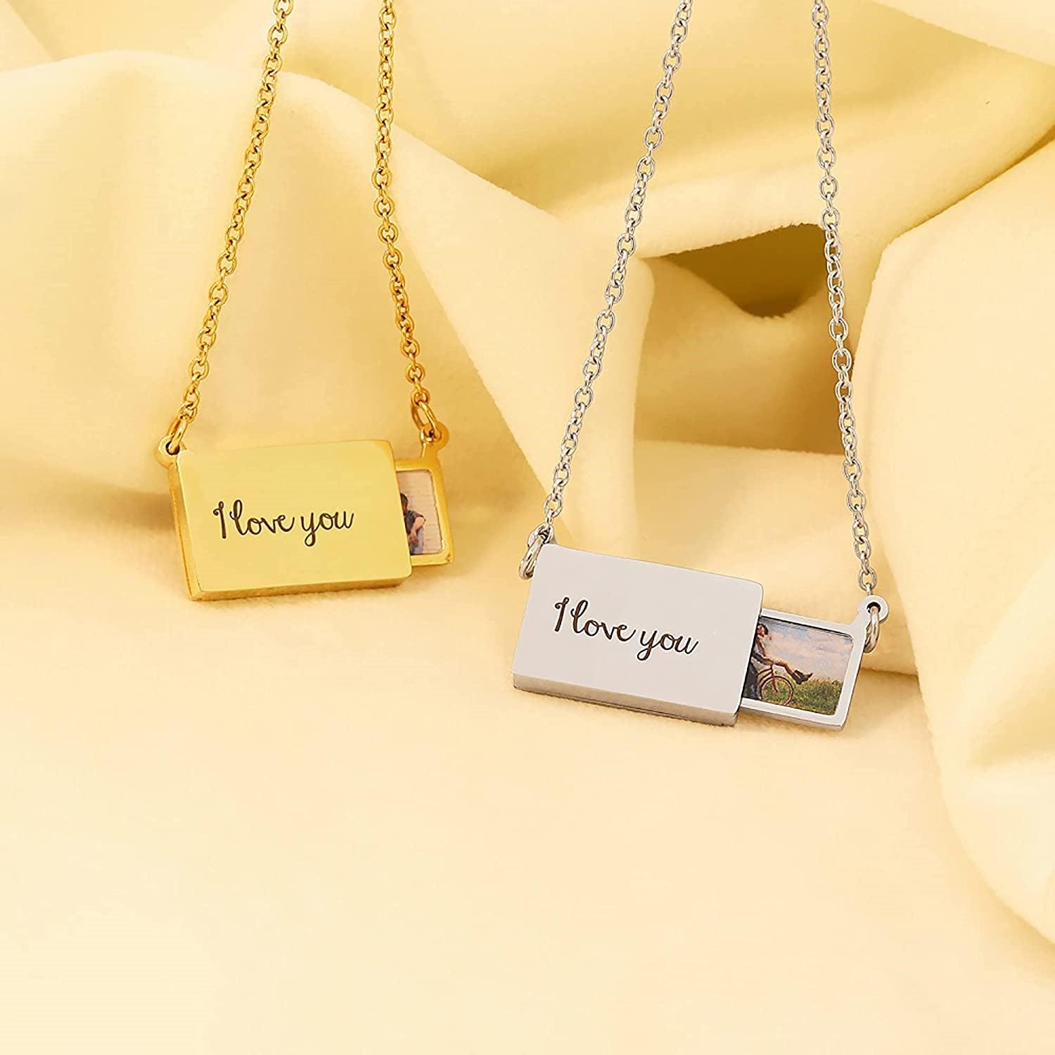 Colar Mensagem de Amor - Foto e Texto Personalizável