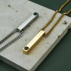 Colar Barra Memories - Foto e Escrita Personalizável