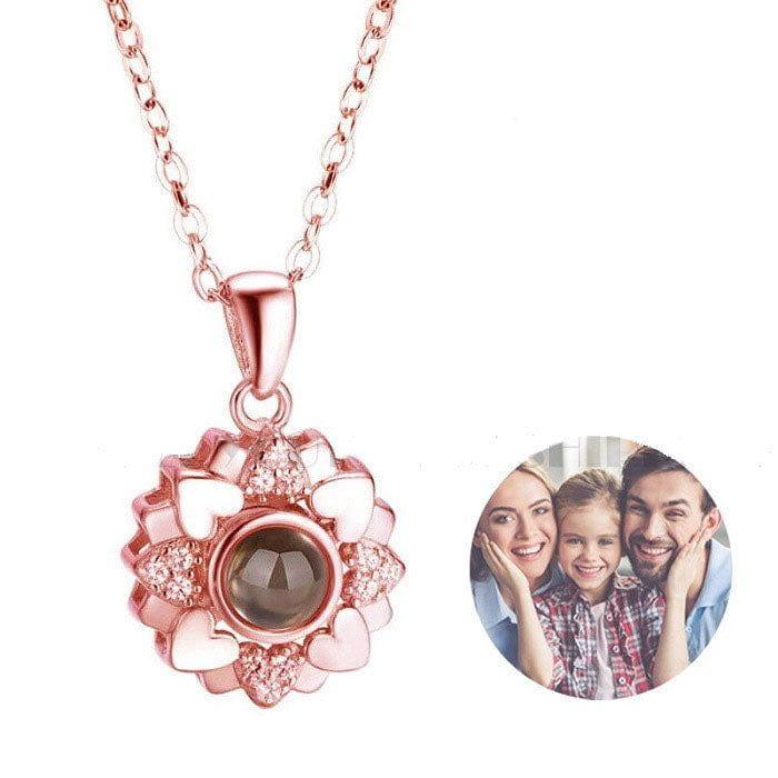 Colar Flores Eternas - Foto Personalizável