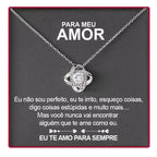 Colar Para Meu Amor Prata 925 + Caixa Com Rosa