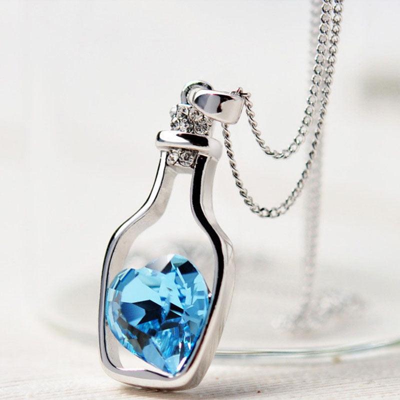 Colar Coração Engarrafado