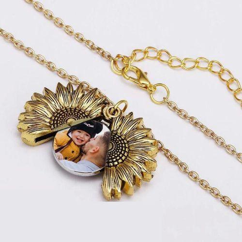 Colar Girassol Lovers - Foto Personalizável