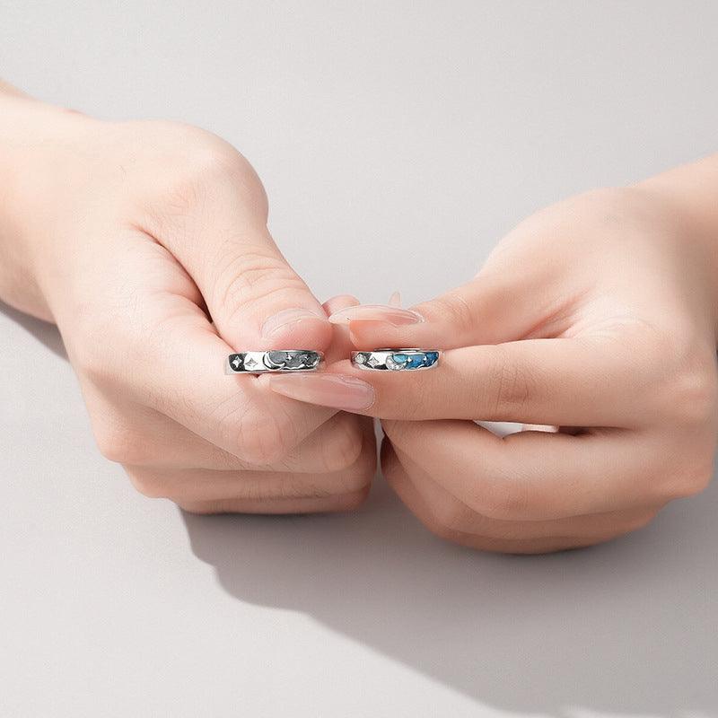 Par de Alianças Lua Estrelada