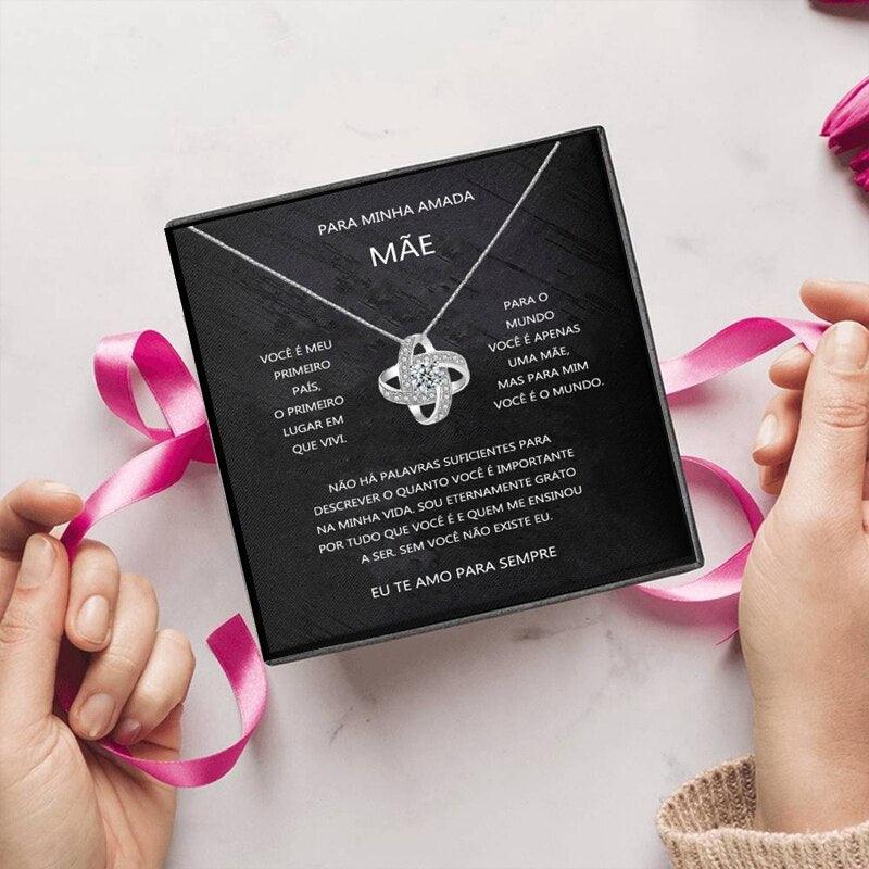 Colar Infinity & Carta Para Minha Amada Mãe