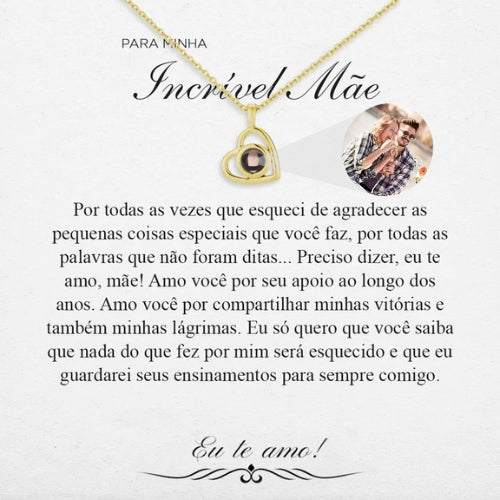 Colar Momentos Eternos - Foto Personalizável + Caixa Com Cartão Brinde