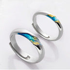 Par de Alianças Nebulosa do Amor Premium