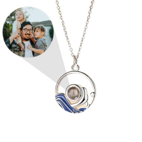 Par de Colares Mar e Montanha - Foto Personalizável