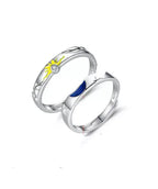 Par de Alianças Sol e Lua Premium