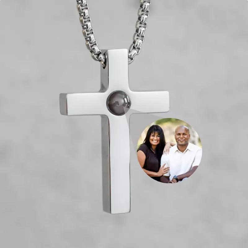Colar Crucifixo Eterno - Foto Personalizável