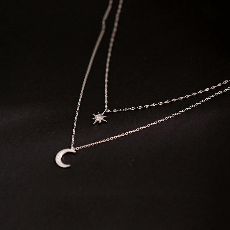 Colar Luar Estrelado - Lua e Estrela