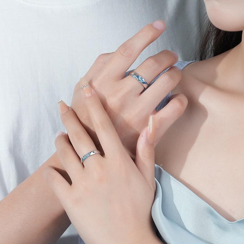 Par de Alianças Noite Estrelada Van Gogh Premium