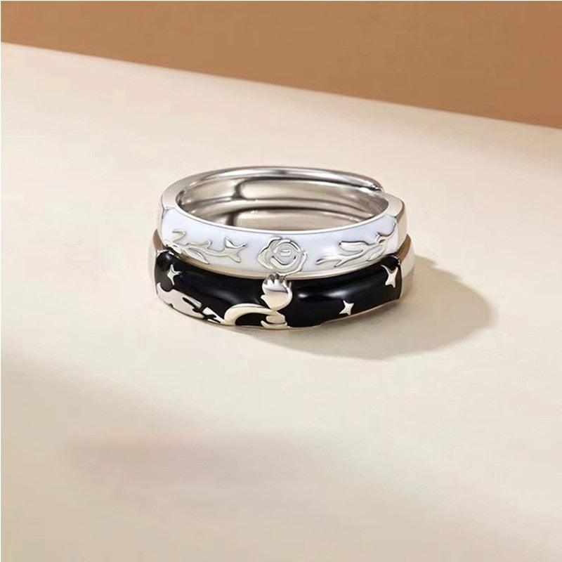 Par de Alianças Pequeno Princípe e a Rosa