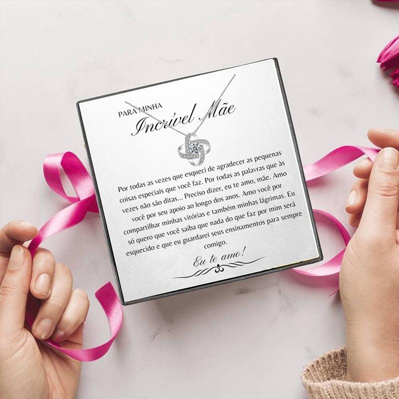 Colar Lover & Carta Para Minha Incrível Mãe