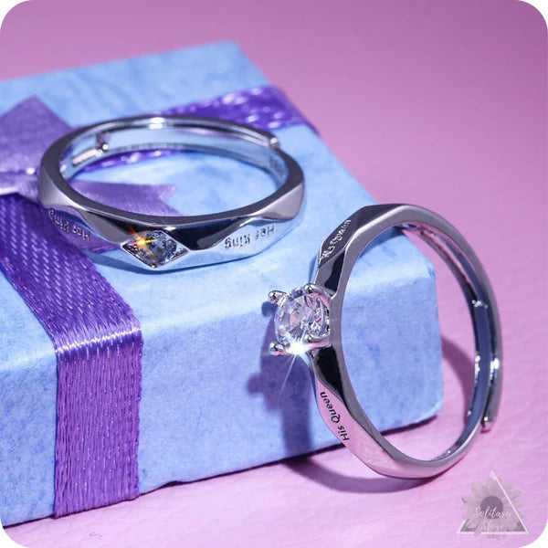 Par de Alianças Seu Rei e Sua Rainha