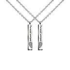 Par de Colares Barra Lovers - Escrita Personalizável