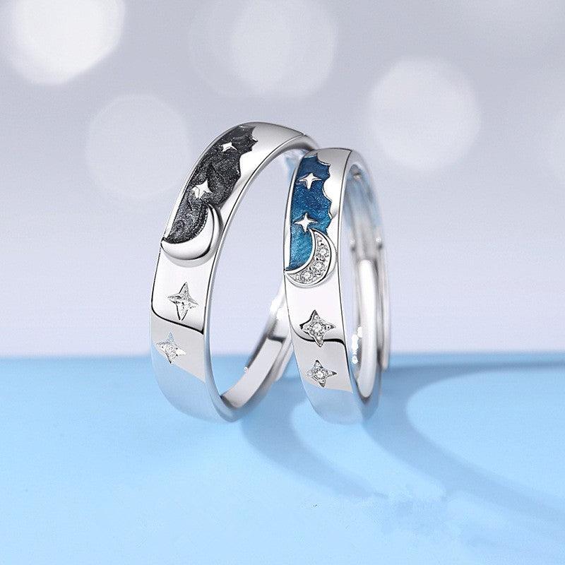 Par de Alianças Lua Estrelada