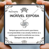 Colar Infinity & Carta Para Minha Incrível Esposa