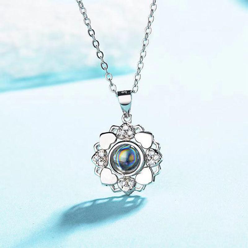 Colar Flores Eternas - Foto Personalizável