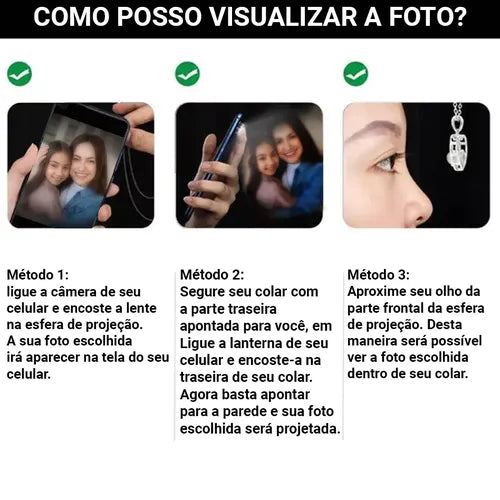 Colar Cam - Foto Personalizável