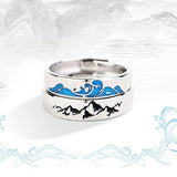 Par de Alianças Mares e Montanhas 2