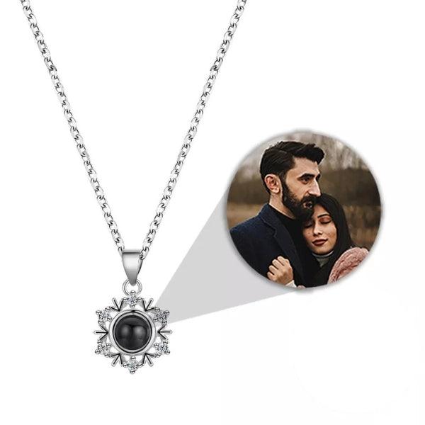 Colar Flocos de Paixão - Foto Personalizável