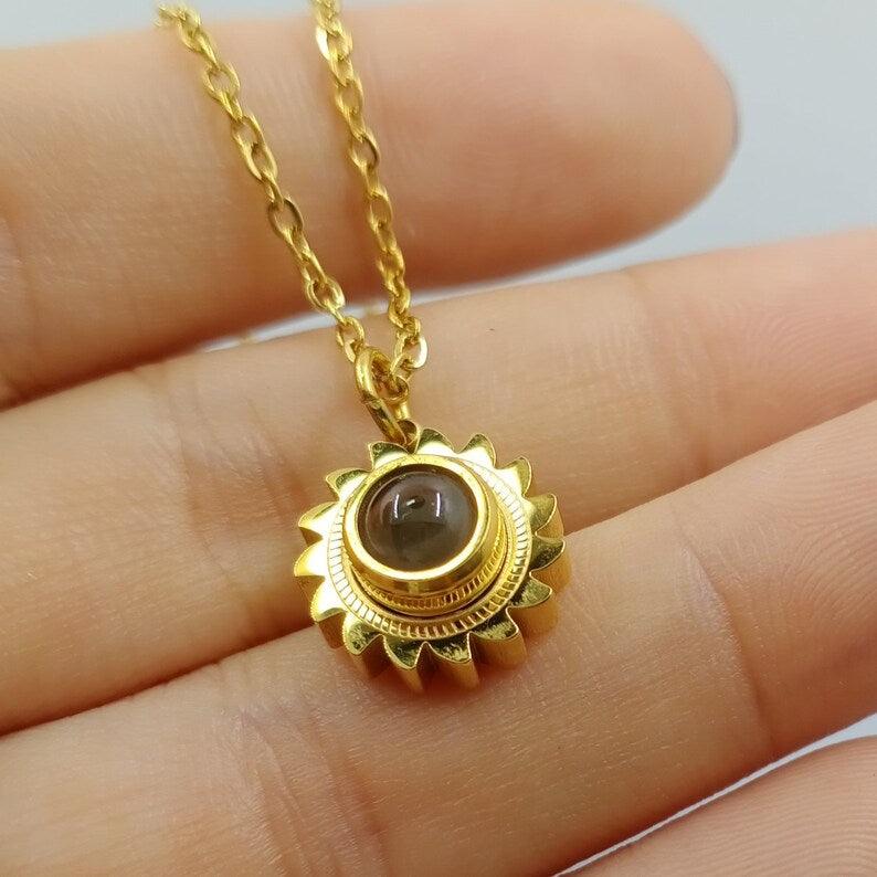 Colar Sol de Amor - Foto Personalizável