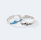 Par de Alianças Mares e Montanhas 2