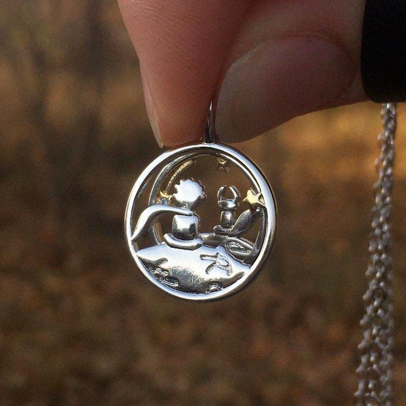 Par de Colares Pequeno Príncipe e a Raposa