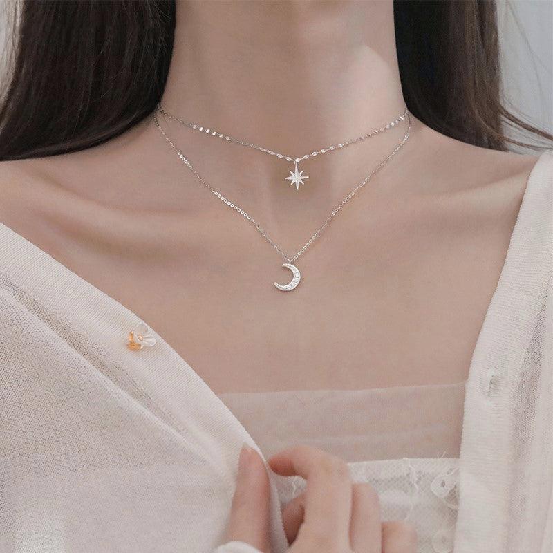 Colar Luar Estrelado - Lua e Estrela