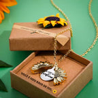 Colar Girassol Você é Meu Raio de Sol + CAIXINHA BRINDE