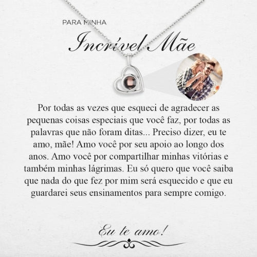 Colar Momentos Eternos - Foto Personalizável + Caixa Com Cartão Brinde