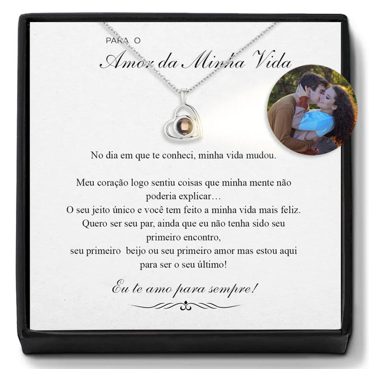 Colar Momentos Eternos - Foto Personalizável + Caixa Com Cartão Brinde