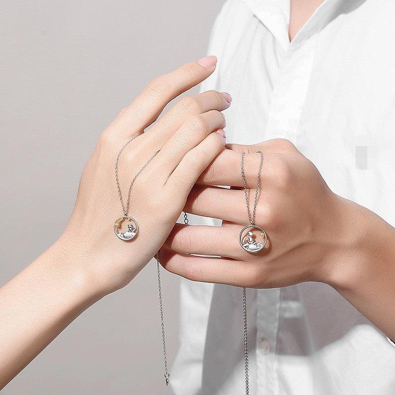 Par de Colares Pequeno Príncipe e a Raposa