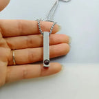 Colar Barra Memories - Foto e Escrita Personalizável