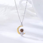 Par de Colares Astronautas - Foto Personalizável