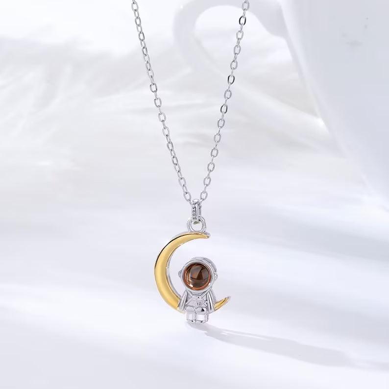 Par de Colares Astronautas - Foto Personalizável