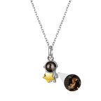 Par de Colares Astronautas - Foto Personalizável