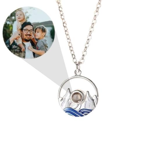 Par de Colares Mar e Montanha - Foto Personalizável