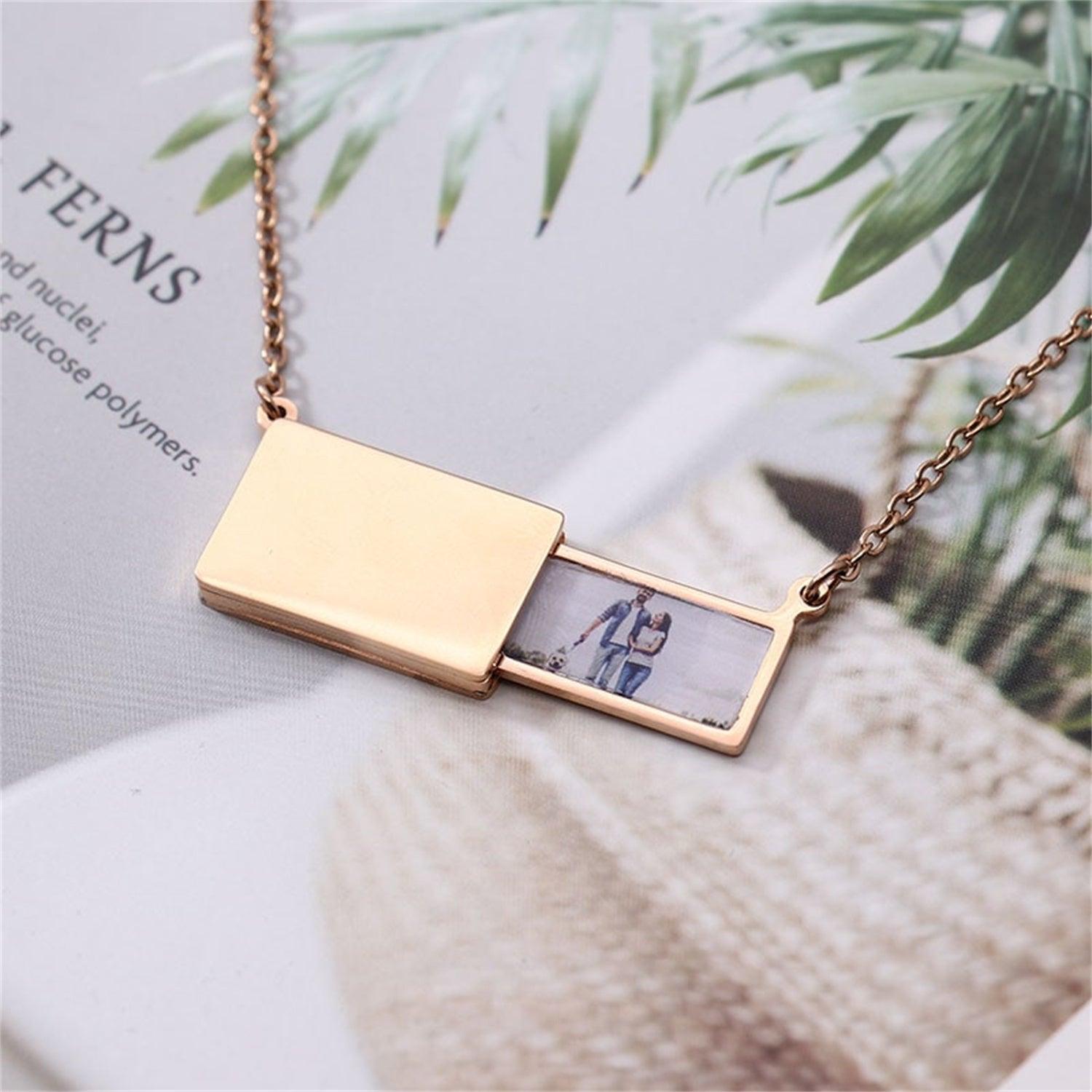 Colar Mensagem de Amor - Foto e Texto Personalizável